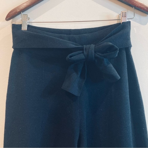 CLUB MONACO  Sz M 100% Wool Knit Wide Leg Attached Belt Culottes - Picture 5 of 10